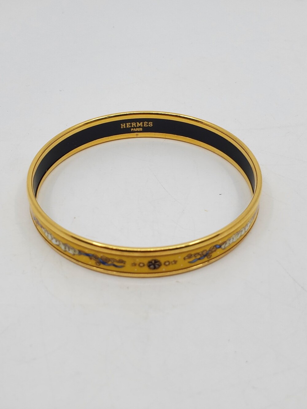 Hermes Yellow Enamel PM Bangle